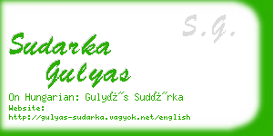 sudarka gulyas business card